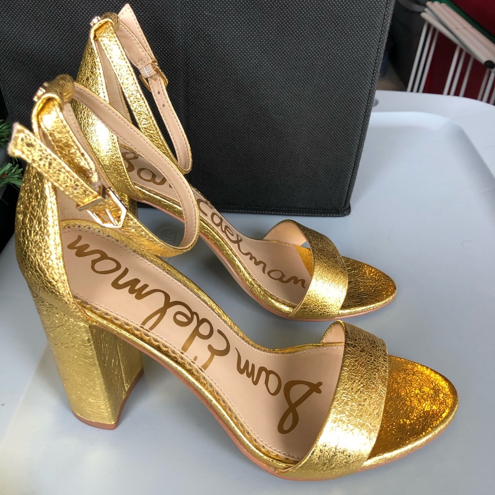 Sam Edelman Gold strappy heels